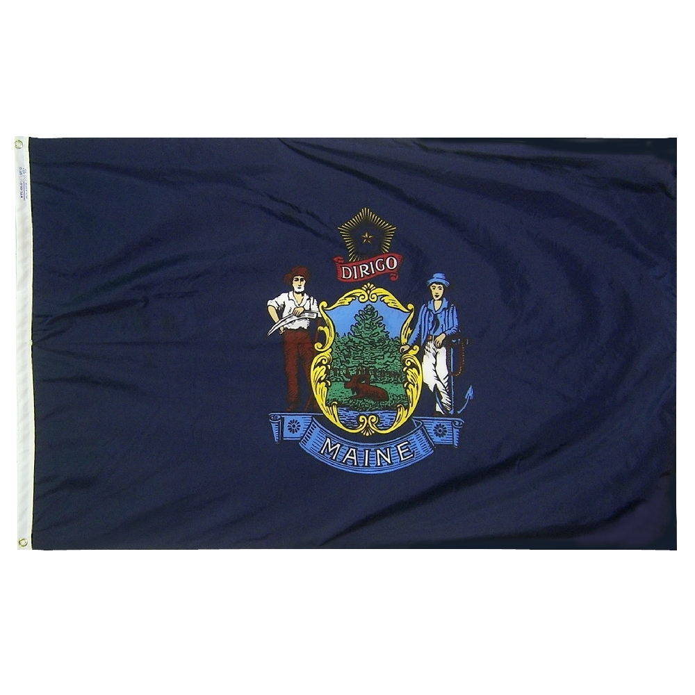 Nylon Maine Flag