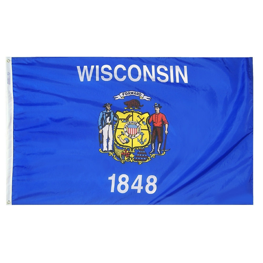 Nylon Wisconsin Flag