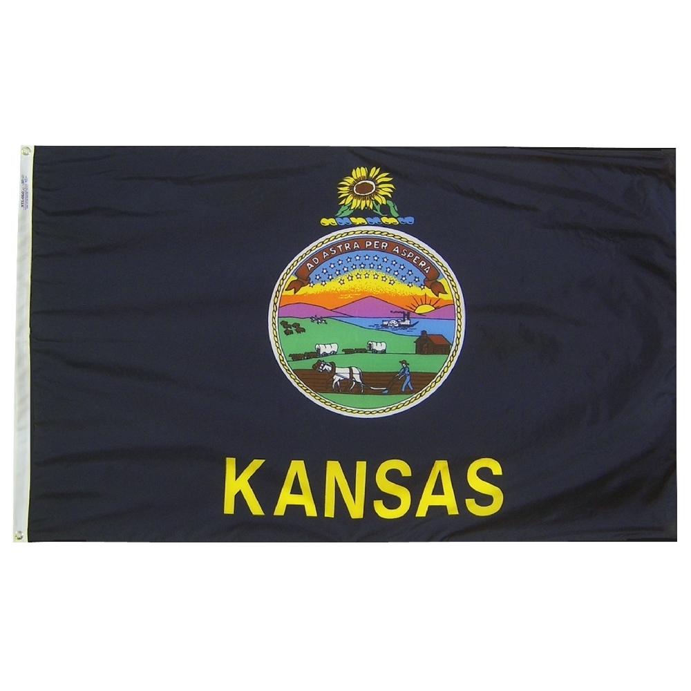 Nylon Kansas Flag